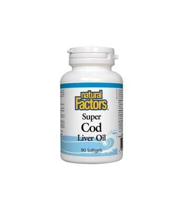 Черен дроб на треска масло Х 90 софтгел капс. NATURAL FACTORS/ SUPER COD LIVER OIL NATURAL FACTORS/ цена, информация)