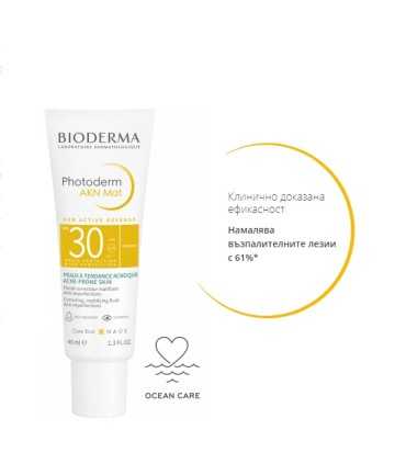 БИОДЕРМА ФОТОДЕРМ АКН MAT КРЕМ SPF 30 40 МЛ / BIODERMA PHHOTODERM AKN CREAM / цена, информация
