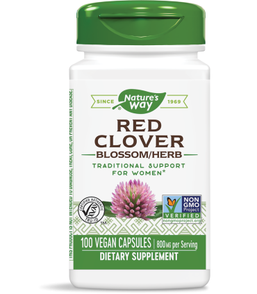 ДЕТЕЛИНА ЧЕРВЕНА ЦВЯТ И БИЛКА 400 МГ Х 100 КАПС. НЕЙЧЪРС УЕЙ / RED CLOVER BLOSSOM AND HERB NATURE'S WAY / цена, информация