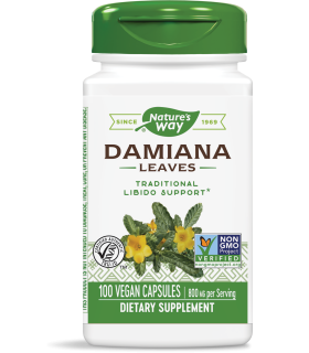 ДАМИАНА ЛИСТ 400 МГ Х 100 КАПС. НЕЙЧЪРС УЕЙ / DAMIANA NATURE'S WAY / цена, информация