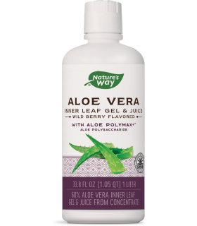 Алое Вера Гел и сок (с вкус горски плодове) 1000 МЛ НЕЙЧЪРС УЕЙ / ALOE VERA GEL JUICE WILD BERRY FLAVOR / цена, информация