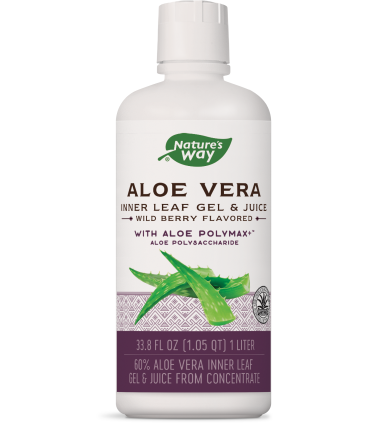 Алое Вера Гел и сок (с вкус горски плодове) 1000 МЛ НЕЙЧЪРС УЕЙ / ALOE VERA GEL JUICE WILD BERRY FLAVOR / цена, информация