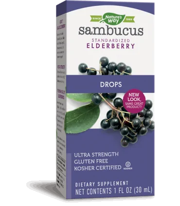 Самбукус капки супер концентрат х 30 ml НЕЙЧЪРС УЕЙ / Sambucus Drops, цена, информация | Arteka.bg
