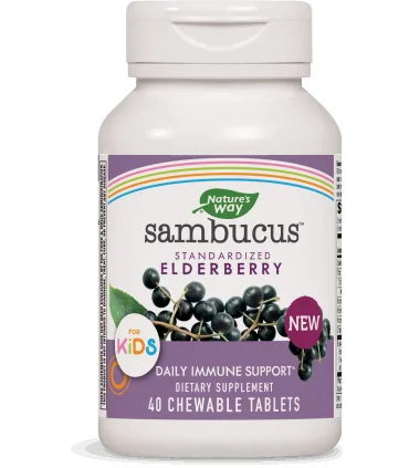 Самбукус за деца дъвчащи табл. x 40 НЕЙЧЪРС УЕЙ / Sambucus for Kids, цена, информация | Arteka.bg