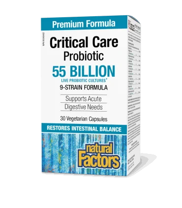 Critical Care Probiotic 55 млрд. активни пробиотици, 9 щама формула x 30 V капсули Natural Factors