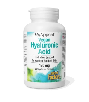 HyAppeal® Хиалуронова киселина (веган) 120 mg x 60 капсули Natural Factors