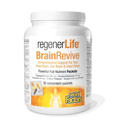 Regener Life™ BrainRevive 30 дневна програма в подкрепа на когнитивното и мозъчно здраве Natural Factors