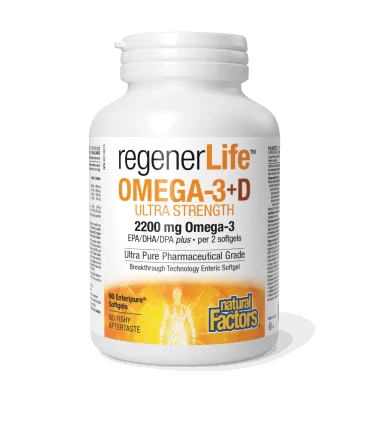 Regener Life™ Омега-3 (ЕРА /DHA 680/335) + Витамин D3 500 IU x 90 софтгел капсули Natural Factors