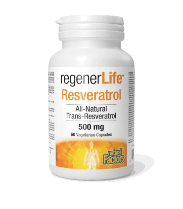 Regener Life™ Ресвератрол 500 mg x 60 капсули Natural Factors