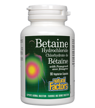 БЕТАИН ХИДРОХЛОРИД 500 МГ Х 90 V-КАПС. NATURAL FACTORS/ BETAINE HYDROCHLORIDE NATURAL FACTORS/ цена, информация)