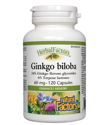 ГИНКО БИЛОБА 60 МГ Х 120 КАПС. NATURAL FACTORS/ GINKGO BILOBA NATURAL FACTORS/ цена, информация)