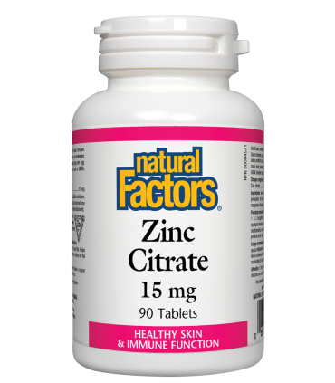 ЦИНК 15 МГ X 90 ТАБЛ. NATURAL FACTORS/ ZINK NATURAL FACTORS/ цена, информация)