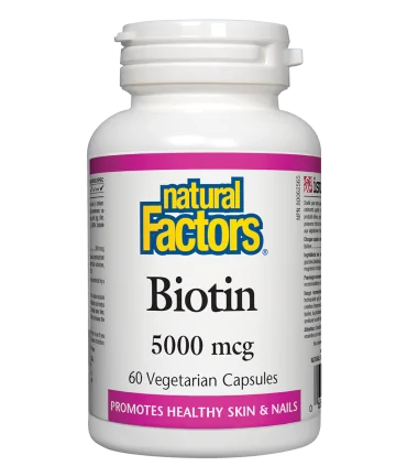 Биотин 5000 mcg x 60 V капс. Natural Factors