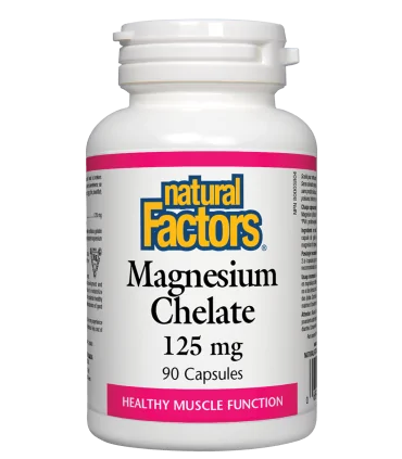 Магнезий хелат 125 mg х 90 капсули Natural Factors