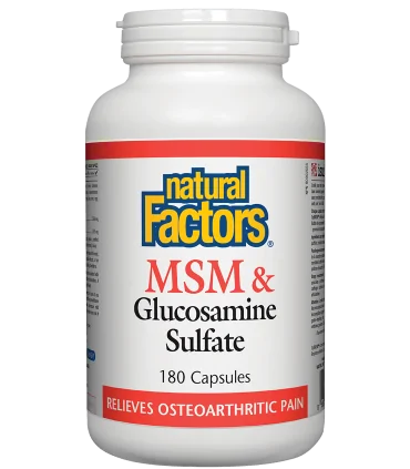МСМ + Глюкозамин Сулфат х 180 капсули Natural Factors