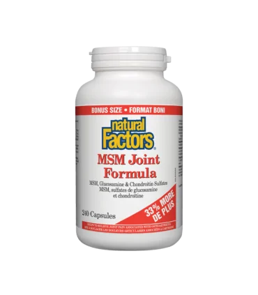 МСМ формула за стави (с глюкозамин и хондроитин сулфат)  х 240 капсули Natural Factors