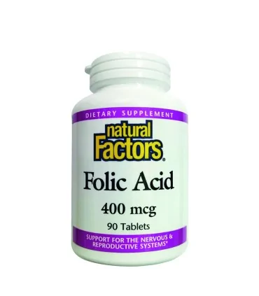 Фолиева киселина 400 µg х 90 таблетки Natural Factors