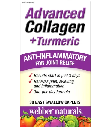 Advanced Collagen + Turmeric Колаген + Куркума х 30 мини каплети Webber Naturals