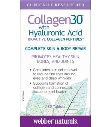 Collagen30® Колаген + Хиалуронова киселина x 180 таблетки Webber Naturals