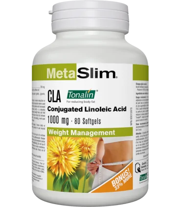 MetaSlim® Тоналин КЛА 1000 mg x 80 софтгел капсули Webber Naturals