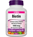 Биотин Webber Naturals 1000 mcg x 180 V капсули Webber Naturals