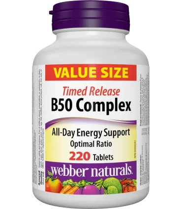 Витамин В50 Комплекс х 220 таблетки Webber Naturals