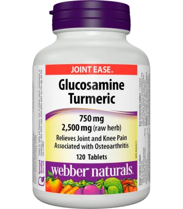 Глюкозамин сулфат + Куркума х 120 таблетки Webber Naturals