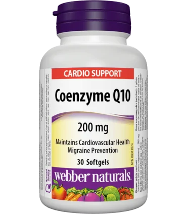 Коензим Q10 200 mg х 30 софтгел капсули Webber Naturals