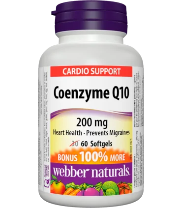 Коензим Q10 200 mg x 60 софтгел капсули Webber Naturals