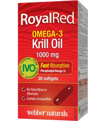 Крил масло Омега-3 RoyalRed® 1000 mg х 30 софтгел капсули Webber Naturals