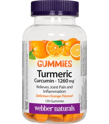 Куркума Турмерик Куркумин Гъми х 120 желирани таблетки Webber Naturals