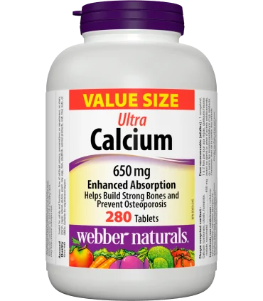 Ултра Калций 650 mg x 280 таблетки Webber Naturals