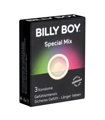 БИЛИ БОЙ специален микс презервативи х 3 / Billy Boy, цена - Arteka.bg