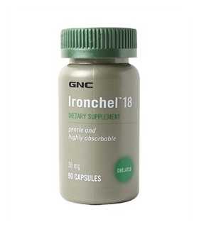 ХЕЛАТНО ЖЕЛЯЗО 18 МГ Х 90 КАПС. GNC