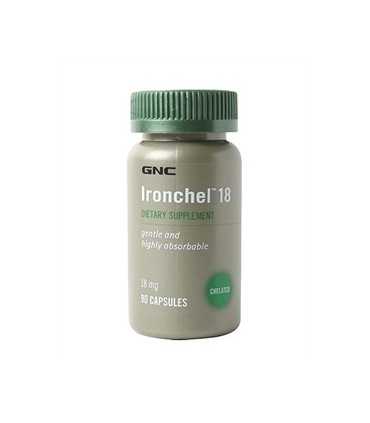 ХЕЛАТНО ЖЕЛЯЗО 18 МГ Х 90 КАПС. GNC