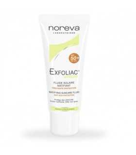 ЕКСФОЛИАК СЛЪНЦЕЗАЩИТЕН МАТИРАЩ ФЛУИД SPF 50+ 40 МЛ / EXFOLIAC SPF 50+ NOREVA / цена, информация