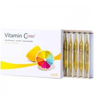 Витамин С фаст 10 амп. х 5 мл / 2 мл Натурфарма / Vitamin C fast amp., цена, информация | Arteka.bg