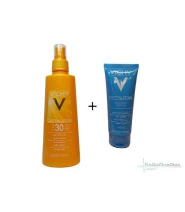 ВИШИ СЛЪНЦЕЗАЩИТЕН ПРОМО КОМПЛЕКТ СПРЕЙ SPF 30 200 МЛ И МЛЯКО ЗА СЛЕД СЛЪНЦЕ 100 МЛ